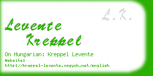 levente kreppel business card